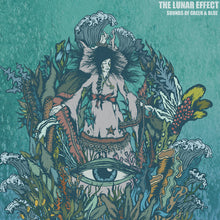Charger l'image dans la galerie, Album cover with stylized illustration of a person surrounded by nature elements and text 'The Lunar Effect: Sounds of Green &amp; Blue'.