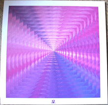 Charger l&#39;image dans la galerie, Abstract tunnel-like pattern in purple and pink on a white background