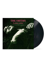 Load image into Gallery viewer, Vinyl record with 'The Smiths' album cover featuring a black and white image of a person.