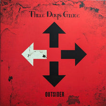 Load image into Gallery viewer, Album cover for &#39;Outsider&#39; by Three Days Grace with arrows on a red background