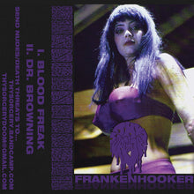 Cargar imagen en el visor de la galería, Album cover with a person with purple hair and text on a dark background