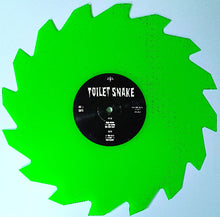Charger l'image dans la galerie, Vinyl record with a green saw blade design on a white background