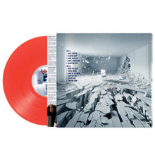 Charger l'image dans la galerie, Red vinyl record with a cover showing a destroyed building and album tracklist.
