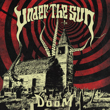 Load image into Gallery viewer, CD cover art for 'Under The Sun - The Bell Of Doom' featuring a graphic of a church with a sun and moon motif, and a stylized octopus.