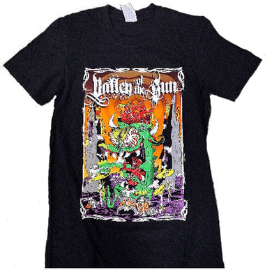 Black t-shirt on white background with 'Valley of the Sun