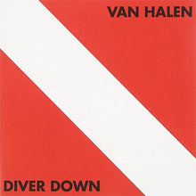 Cargar imagen en el visor de la galería, Album cover for Van Halen's 'Diver Down' with a red and white geometric design.