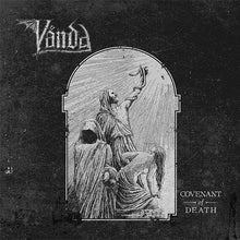 Cargar imagen en el visor de la galería, Album cover with black and white illustration of a woman holding a child, text 'Vanda' and 'Covenant of Death' on a dark background.