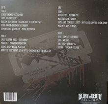 Cargar imagen en el visor de la galería, Back cover of a vinyl record with tracklist and album design on a dark background