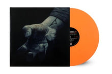 Charger l&#39;image dans la galerie, Vinyl record with orange and black design, featuring a hand and tattoo.