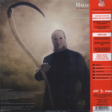Charger l&#39;image dans la galerie, Vinyl record cover with a character holding a scythe and promotional text on the right side.