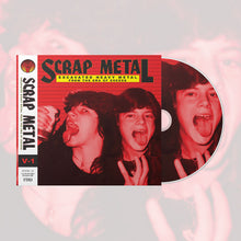 Load image into Gallery viewer, Vinyl record cover with 'Scrap Metal' album design featuring three people with their tongues out.