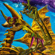 Load image into Gallery viewer, Colorful dragon sculpture with a fantasy background