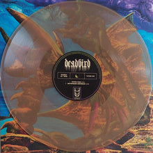 Load image into Gallery viewer, Vinyl record with a dragon design and 'deadbird' label on a blue and orange background