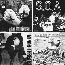 Load image into Gallery viewer, Collage of four album covers from punk or alternative music genres.