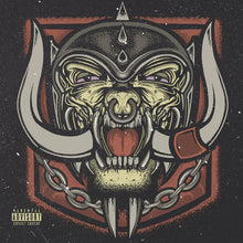 Charger l'image dans la galerie, CD cover art featuring a stylized illustration of a growling wolf with a chain collar, stylized horns, and a metallic background.