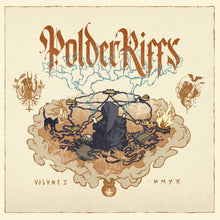 Charger l'image dans la galerie, Album cover with 'Polder Riffs' text and artistic design elements on a beige background