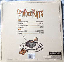 Load image into Gallery viewer, Back cover of a vinyl record with 'PolderRiffs' branding and tracklist.