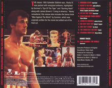 Load image into Gallery viewer, Various Artists - Rocky IV Motion Picture Soundtrack back compact disc cover.