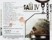 Cargar imagen en el visor de la galería, Various Artists - Saw IV back compact disc cover.