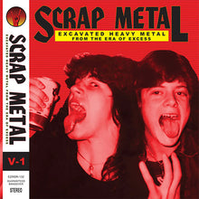 Cargar imagen en el visor de la galería, Album cover for 'Scrap Metal' with two people sticking out their tongues against a red background.