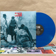 Cargar imagen en el visor de la galería, Various Artists - State Of The Union DC Benefit Compilation blue vinyl record.