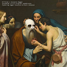 Load image into Gallery viewer, Artistic depiction of a scene with figures and a mask, resembling classical painting style.