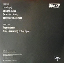 Cargar imagen en el visor de la galería, Back cover of a vinyl record with text and branding on a dark background