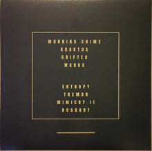 Cargar imagen en el visor de la galería, Black album cover with gold text listing band names on a black background