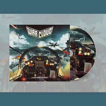 Load image into Gallery viewer, Album cover and disc of 'War Clouds' with a futuristic design.
