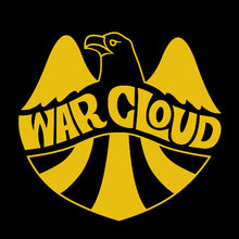 Load image into Gallery viewer, WarCloud logo with an eagle design on a black background