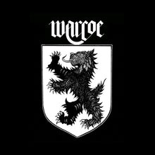 Charger l'image dans la galerie, Black and white emblem with a dragon on a shield and the word 'Warroe' above it on a black background.
