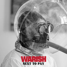 Load image into Gallery viewer, Person wearing an astronaut helmet with smoke effect and 'Warish Next to Pay' text.