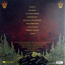 Load image into Gallery viewer, Back cover of Warlung album with red background.