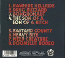 Load image into Gallery viewer, Album tracklist with song titles on a black background