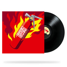 Load image into Gallery viewer, Album cover art featuring a red fire extinguisher with flames in the background, representing the band WEDGE.