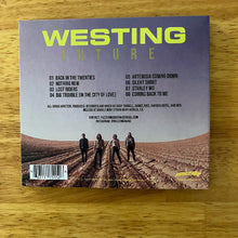 Charger l'image dans la galerie, Album cover for 'Westing Future' with text and a landscape image on a wooden surface