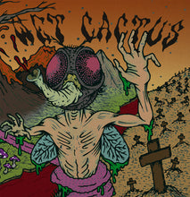 Charger l'image dans la galerie, Illustration of a creature with goggles and outstretched arms in a墓地 setting