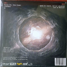 Load image into Gallery viewer, Vinyl record sleeve with a tunnel-like design and text on a dark background