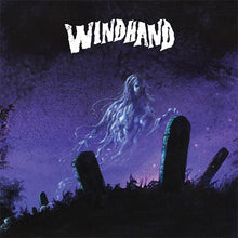 Cargar imagen en el visor de la galería, Album cover art for Windhand featuring a ghostly figure amidst gravestones under a purple sky.