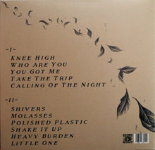 Charger l'image dans la galerie, Album cover with text and leaf illustrations on a brown background