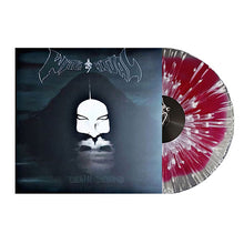 Load image into Gallery viewer, Vinyl record with a black, white, and red splatter design on a white background