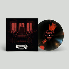 Charger l'image dans la galerie, A vinyl record and its cover art featuring a dark, mystical mansion with red accents and the band's name, Witchfinder, in white text.