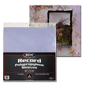 12 Inch Record Sleeves - 4 Mil (100 Pack)