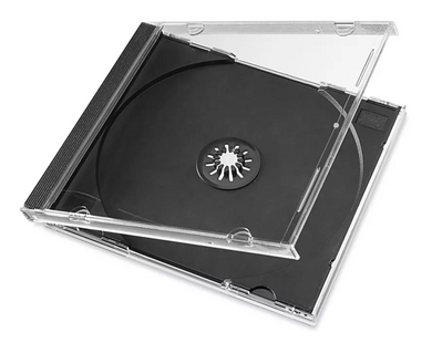 CD Jewel Case - Black Tray (One Case)