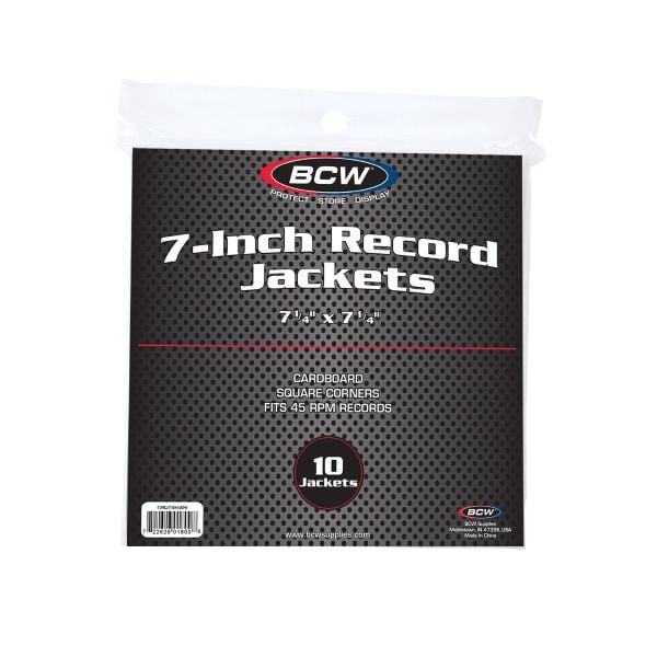 BCW:  7 Inch Record Paper Jacket - No Hole - White