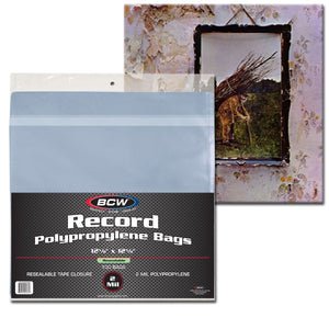 BCW:  Resealable 33 RPM Record Bags - Snug