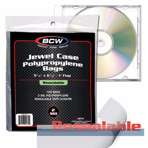 BCW:  Resealable Jewel Case Bag