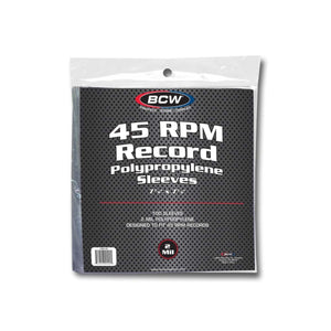 BCW:  45 RPM Record Sleeves - 2 MIL
