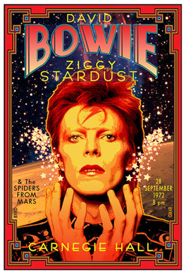 David Bowie - Carnegie Hall 1972 (artwork poster)